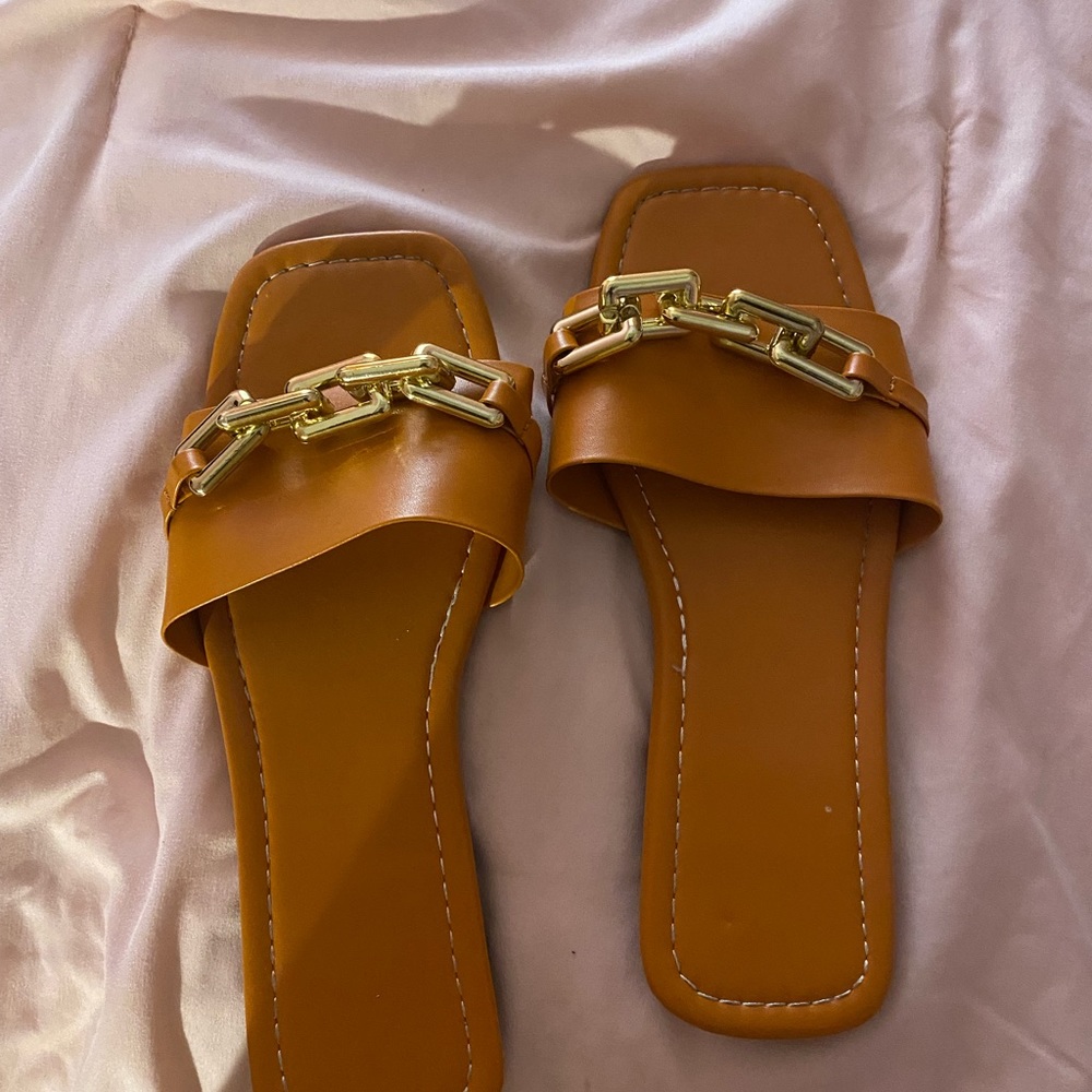 rich orange/brown sandals